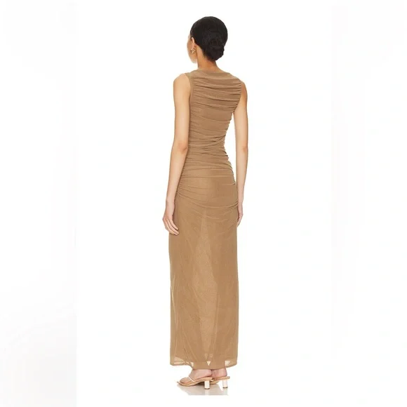 L’Academie Emeraude Tan Sleeveless Dress from revolve size small - Picture 2 of 5